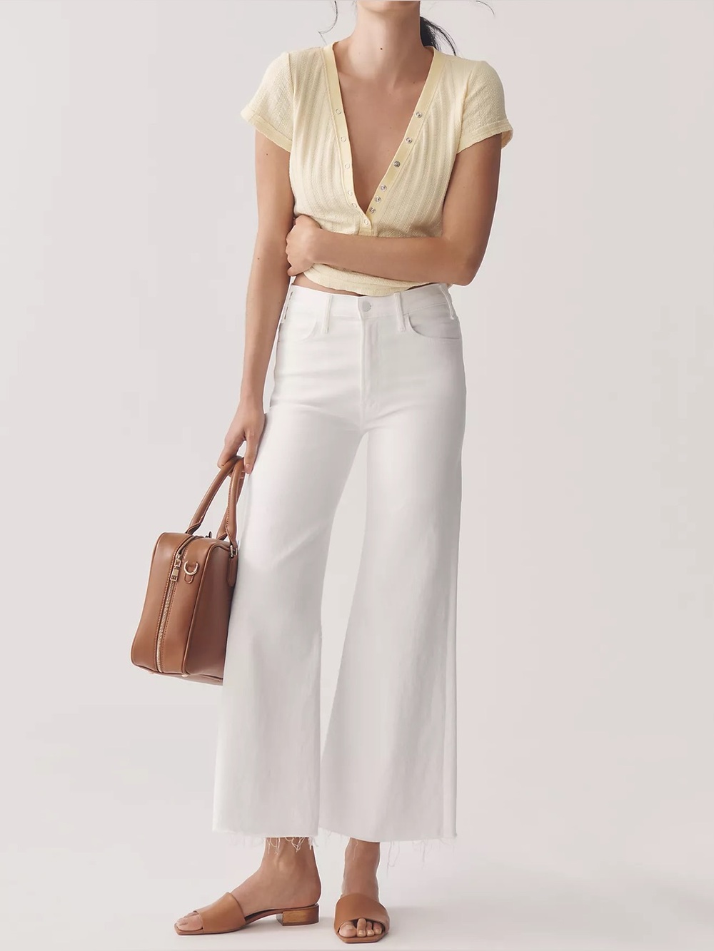 Mother The Hustler Roller High-Rise Ankle Jeans fairest of them all